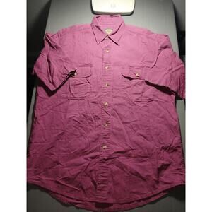 Cabelas Short Sleeve Button Up Shirt Men's Size Medium